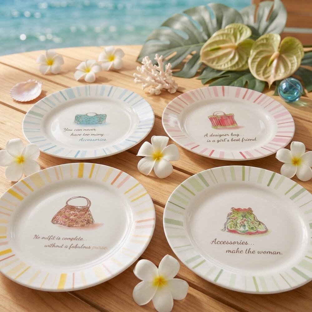 Rosanna "Accessories Make the Woman" Salad/Dessert Plates (Set of 4)